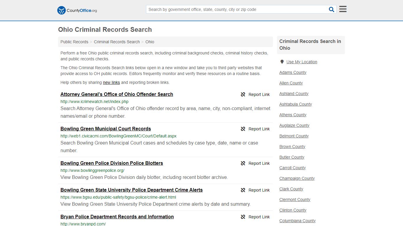 Criminal Records Search - Ohio (Arrests, Jails & Most Wanted Records)